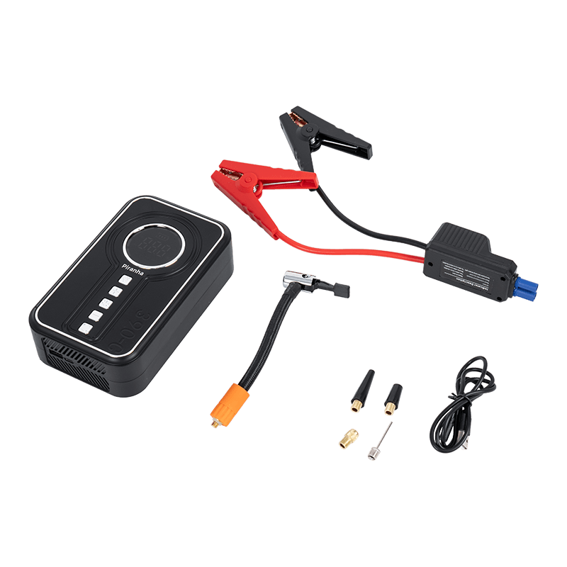 JL-002 Автомобильный компрессор с функцией аварийного пуска, черный