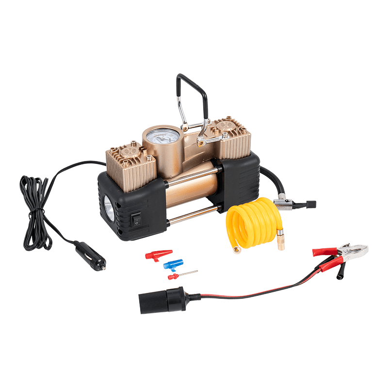 CXF-213 Автомобильный компрессор с золотистым манометром (стрелочный индикатор)